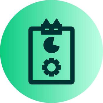 Ongoing Project Progress Glyph Gradient Dual Tone Circle vector