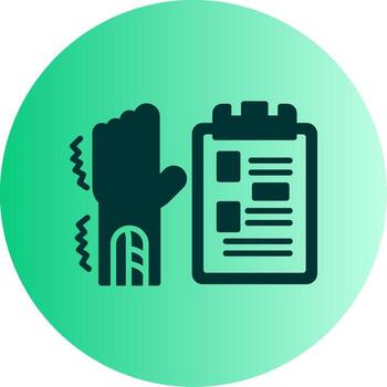 Epilepsy Status Condition Glyph Gradient Dual Tone Circle vector