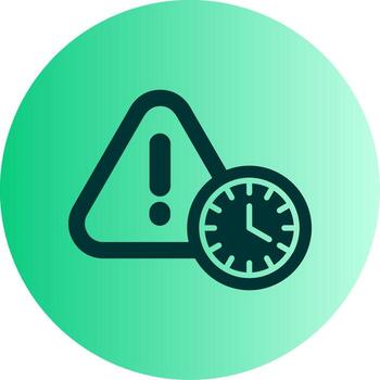 Continuous Work In Progress Glyph Gradient Dual Tone Circle vector