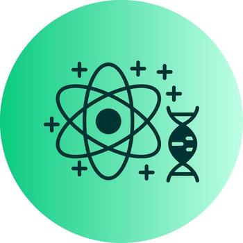 Atomic Particle Structure Glyph Gradient Dual Tone Circle vector