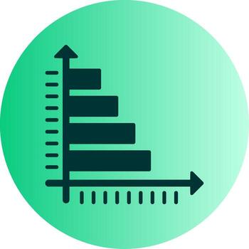 resumen bar grafico glifo degradado doble tono circulo vector