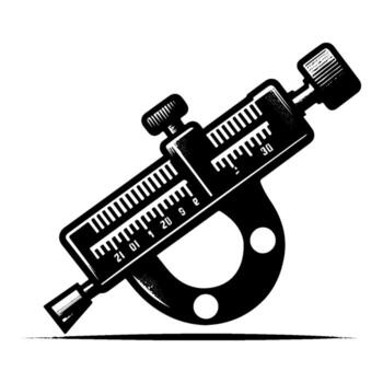 Precise measurement tool for engineering and scientific applications. vector