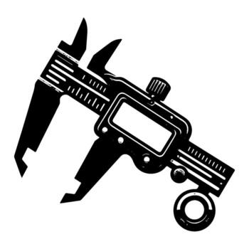 Precise Digital Caliper - Accurate Measurement Tool for Engineering. vector