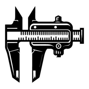 Precise Measurement Tool - Caliper Instrument for Accurate Dimensions. vector