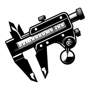 Precise Measurement Tool - A Detailed Illustration of Calipers. vector