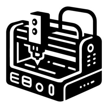 CNC Machine - Precisions Engineering and Manufacturing Technology. vector