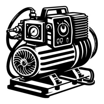 Industrial Air Compressor - Powerful Machine for Various Applications. vector