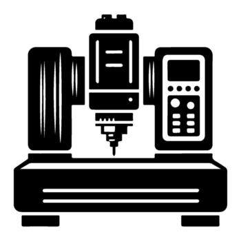 CNC Machines Precision Engineering and Manufacturing Technology. vector