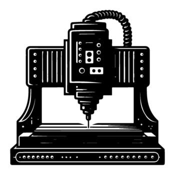 CNC Machines - Precision Engineering and Manufacturing Technology. vector