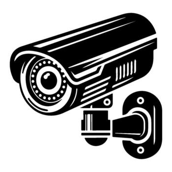 Security camera surveillance systems monitoring for safety and protection. vector