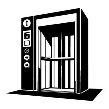 Elevator illustration - A modern functional and accessible transportation system. vector
