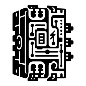 intrincado circuitería diseño representando avanzado tecnológico componentes vector