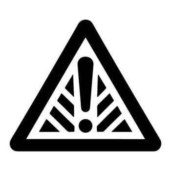 Warning sign icon with exclamation mark inside triangle. vector