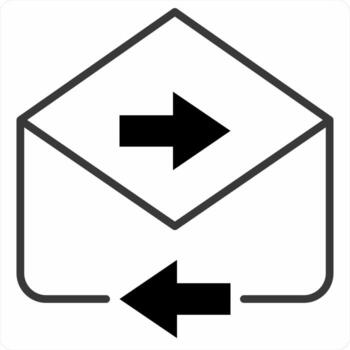 Fast Message icon concept in black color icon vector