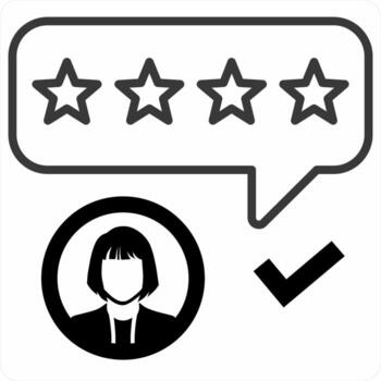 Feedback and response icon concept in black color icon vector