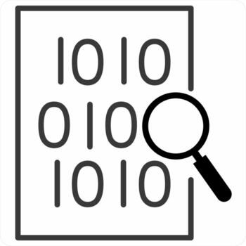 Find Data icon concept in black color icon vector