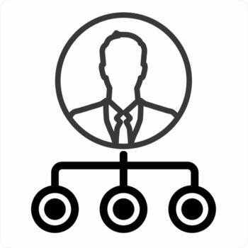 Hierarchy icon concept in black color icon vector