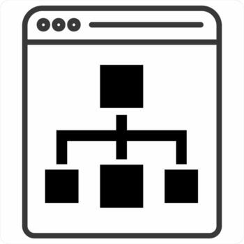 Hierarchy icon in black color icon vector