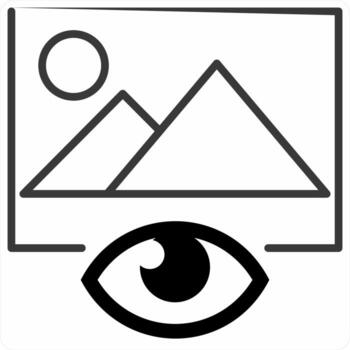 Image View and view icon concept in black color icon vector