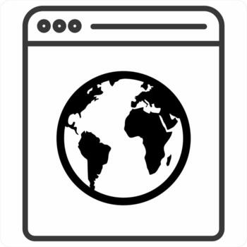 Internet Browsing in black color icon vector