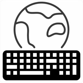 Internet hojeada y navegador en negro color icono vector