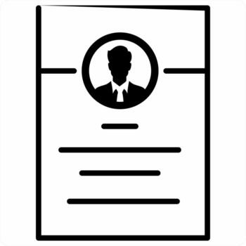 Linked In Profile icon concept in black color icon vector