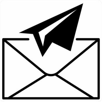 Message Delivery icon concept in black color icon vector