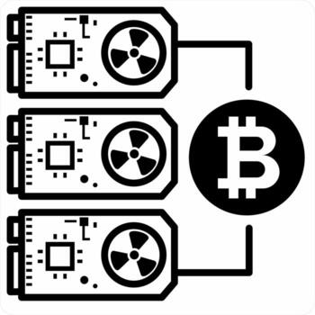 Mining Hardware icon concept in black color icon vector