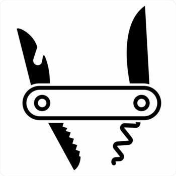 Multi Tool icon concept in black color icon vector