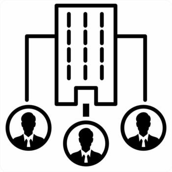 Office Structure icon concept in black color icon vector