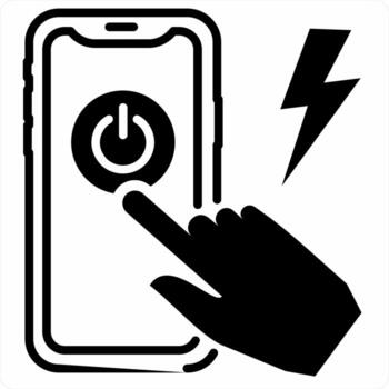 Power Button icon concept in black color icon vector