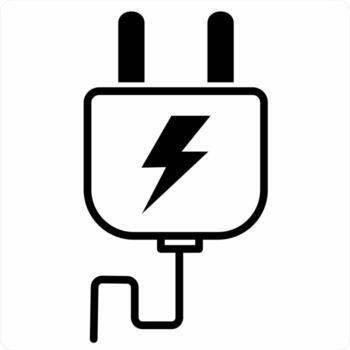Power Tools icon concept in black color icon vector