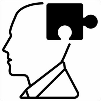 Problem Solving icon concept in black color icon vector