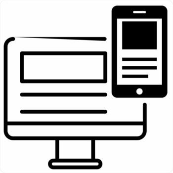 Responsive Design icon concept in black color icon vector