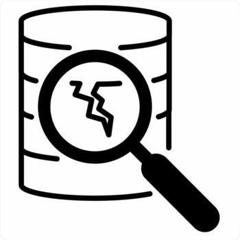 Search Database icon concept in black color icon vector