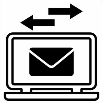 Send Receive icon concept in black color icon vector