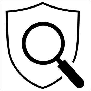 seguridad escanear icono concepto en negro color icono vector