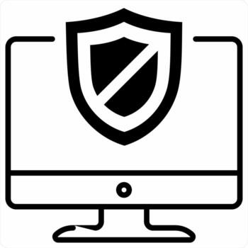 Secublack Computer icon concept in black color icon vector