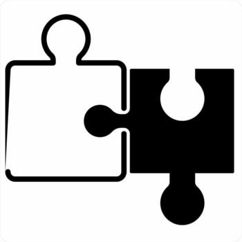 Solution concept in black color icon vector