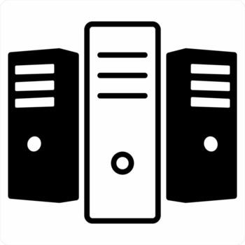 Server Provisioning icon concept in black color icon vector