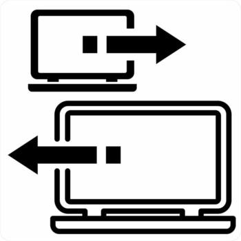 System Sharing icon concept in black color icon vector