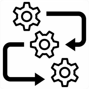 System Rectification icon concept in black color icon vector