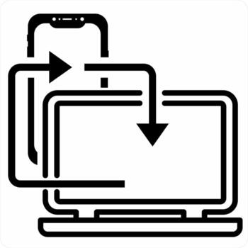 Synchronize icon in black color icon vector