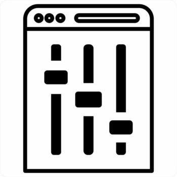 Web Setting icon concept in black color icon vector