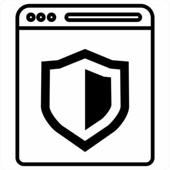 Web Security concept design in black color icon vector
