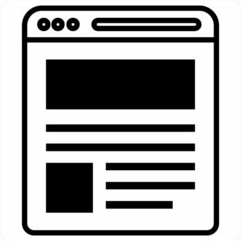 Web Page icon in black color icon vector