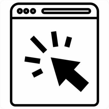 Web Page concept in black color icon vector