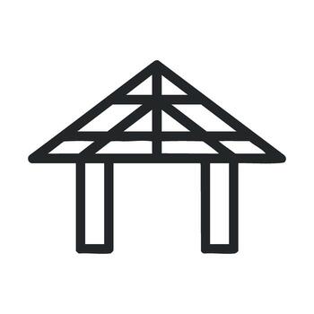 Simple roof structure design suitable for building projects vector