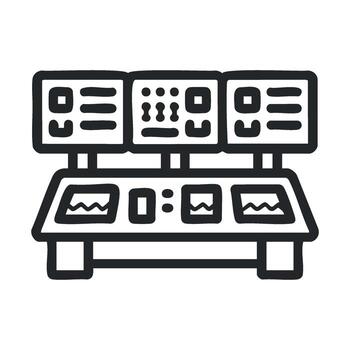 Control panel design for technology monitoring and management vector