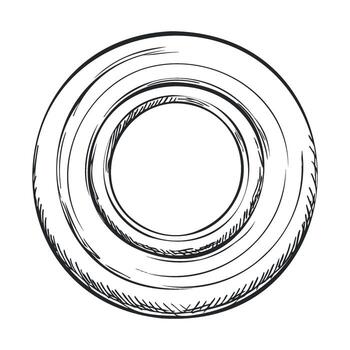 Concept of a circular shape with intricate design for modern crafting vector